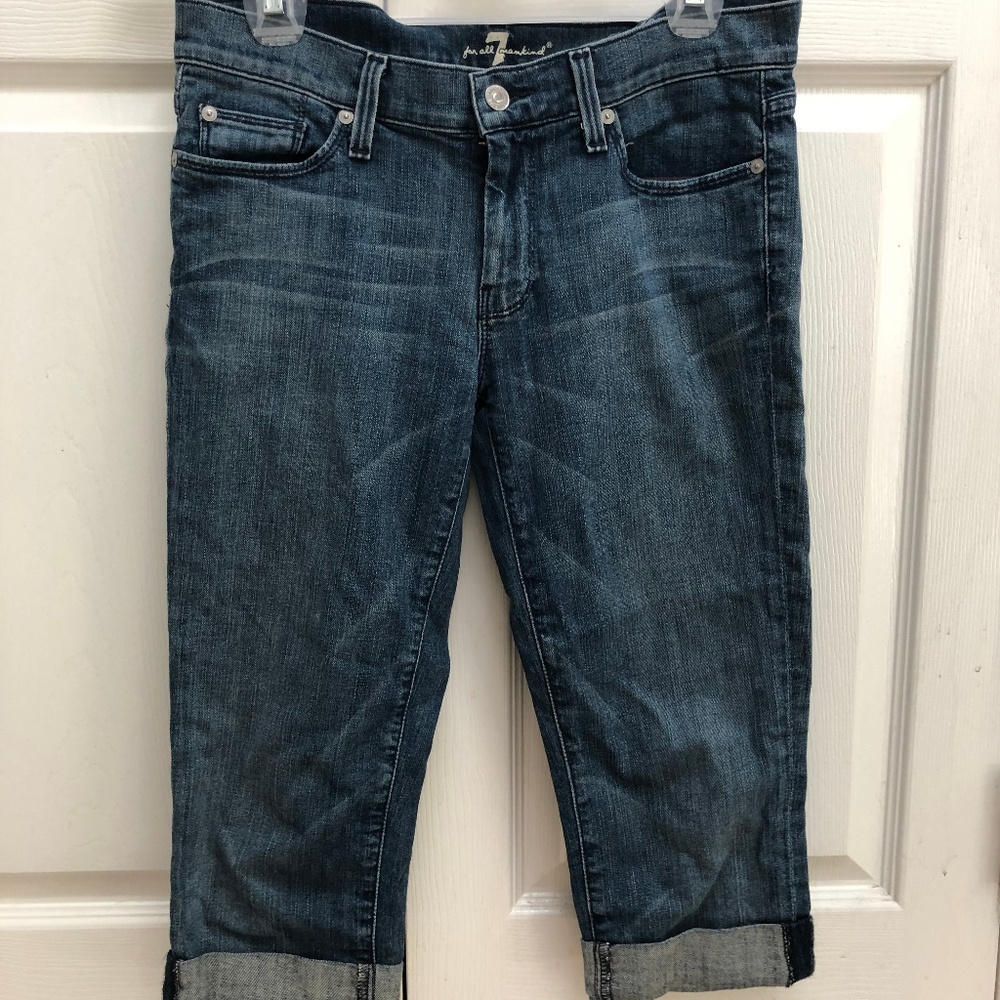 7 For All Mankind Crop Straight Leg Jeans